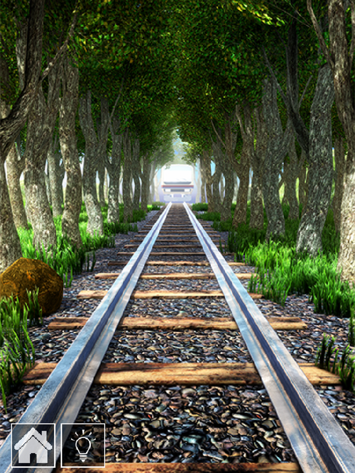 脱出ゲーム　電車のある道