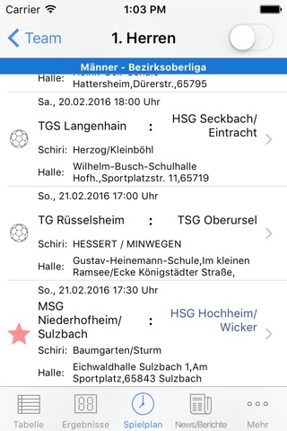 HSG Hochheim/Wicker screenshot 2
