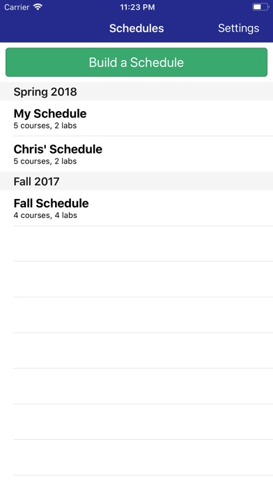 college schedule builder