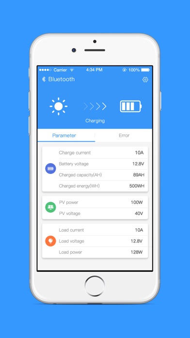 Solar regulator screenshot 2