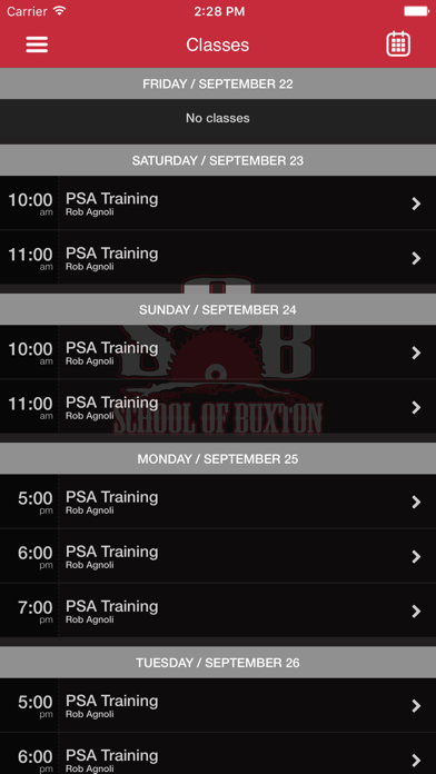 Buxton Athletic Training CTR screenshot 3