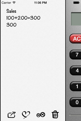 Notebook calculator (ge-calc) screenshot 2