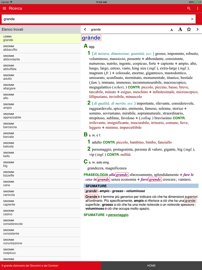 Sinonimi e contrari Zanichelli