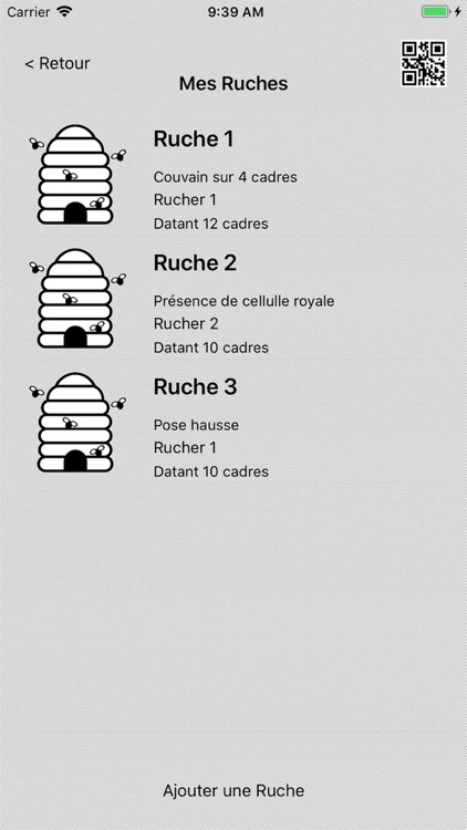 ApiDelice Gestion des Ruches