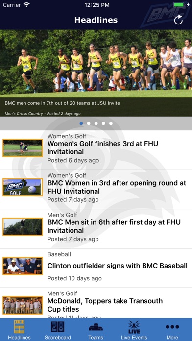 BMC Athletics screenshot 2