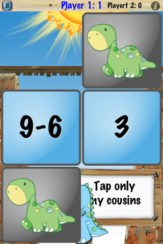 Subtraction Card Matching Game screenshot 3