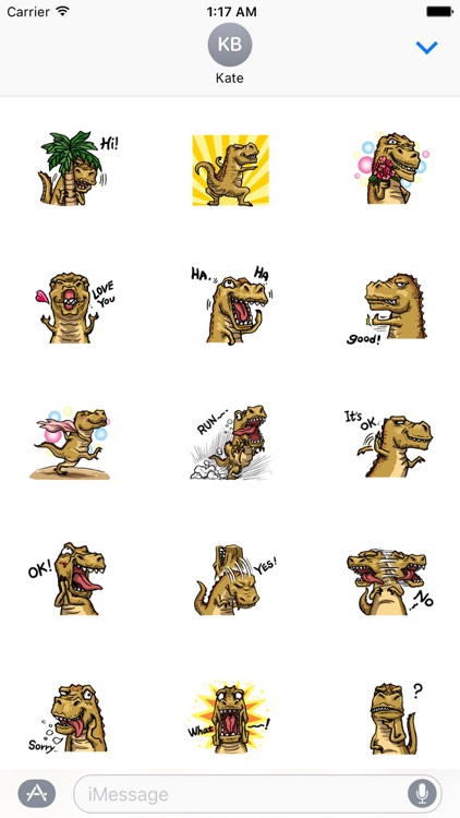 T-Rex a Cute Dinosaur Sticker