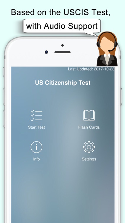 Citizenship Test with Audio screenshot-0