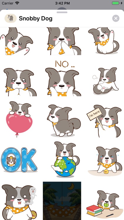 Snobby Dog Animated Stickers