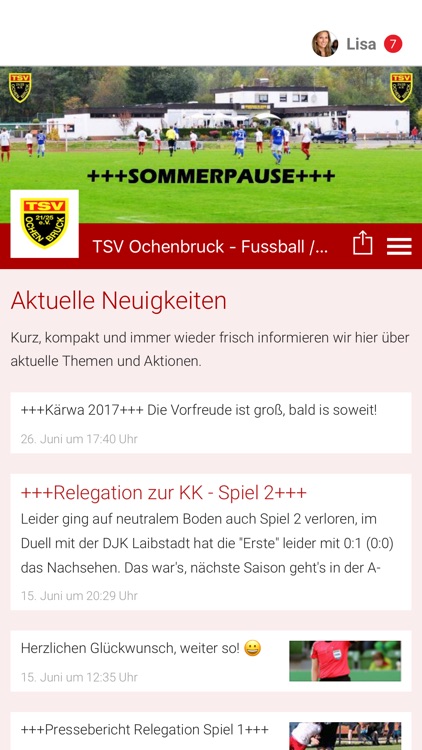TSV Ochenbruck - Fussball