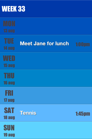 Weekly Calendar Agenda Planner screenshot 2
