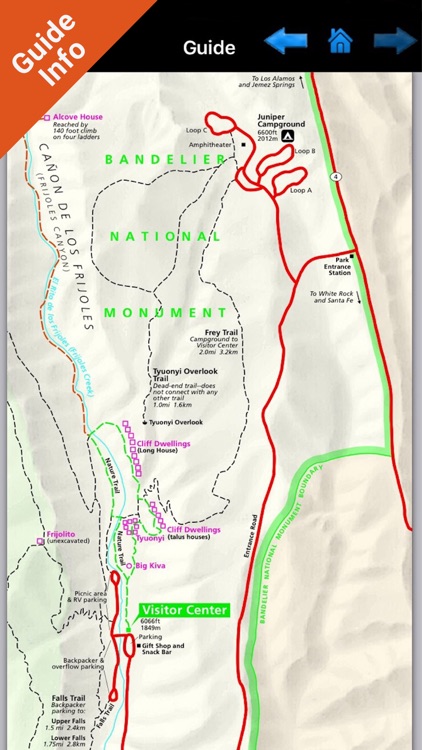 Bandelier National Monument - GPS Map Navigator