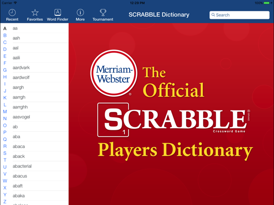 SCRABBLE Dictionary Ipad images