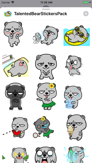 Talented Bear Stickers Pack(圖3)-速報App