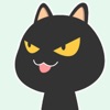 Black Cat Animated - Sticker