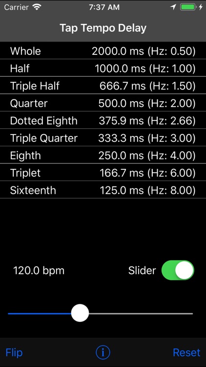 Tap Delay & Tempo Calculator screenshot-3