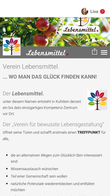 Verein Lebensmittel.