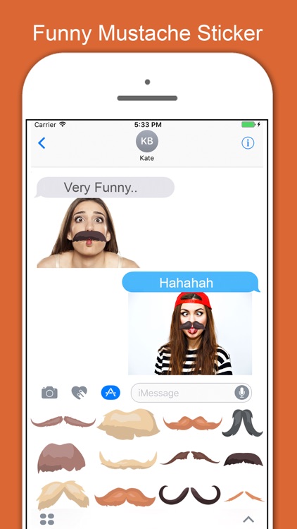 Mustache Stickers Pack For Men
