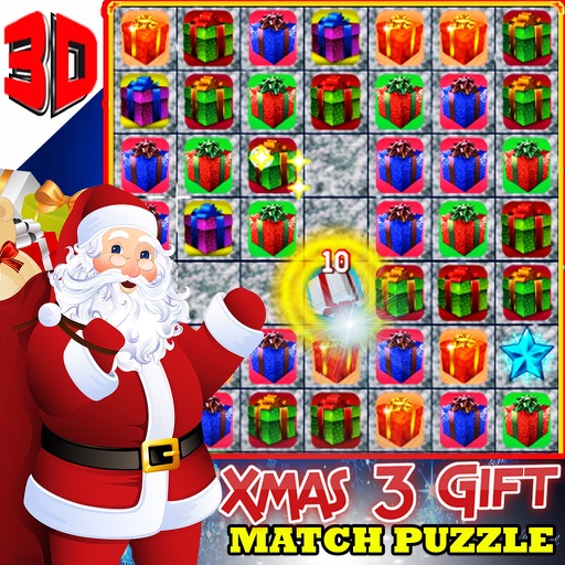 Xmas 3 Gift Match Puzzle iOS App