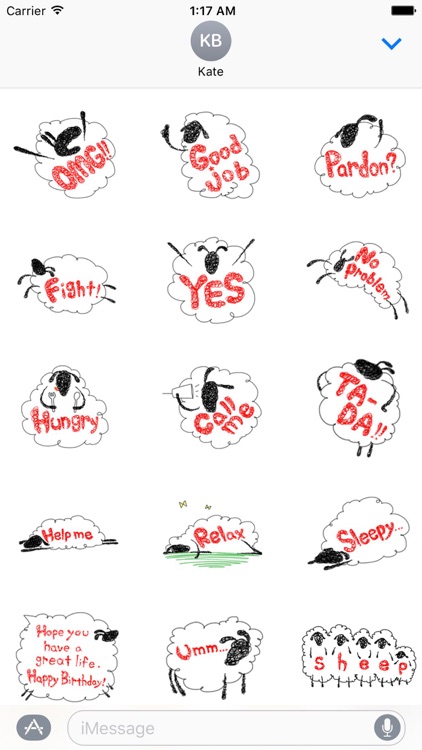 Lovely And Funny Sheep Sticker