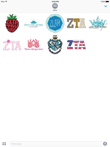GreekMoji - Zeta Tau Alpha Sticker Pack screenshot 2