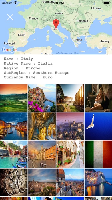 List Countries info screenshot 2