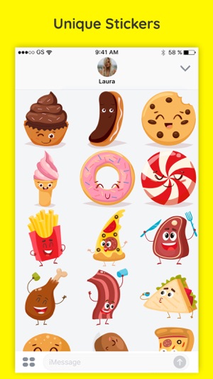 Foodie - Funny Food Emoji Text Chat Sticker Pack(圖3)-速報App