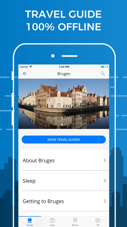 Bruges Travel Guide with Offline Street Map