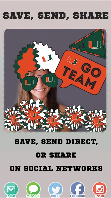 Miami Hurricanes PLUS Selfie Stickers screenshot-3