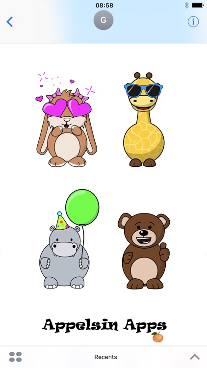 Appelsin Stickers - Animals Emoji - Animated