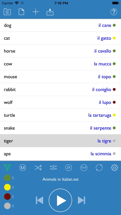 Sì! Text to Talking Flashcards