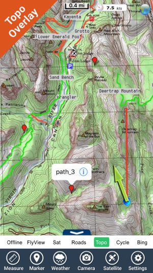 Zion National Park gps and outdoor map with Guide(圖3)-速報App