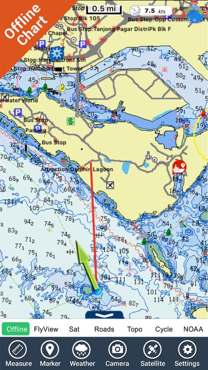 Singapore - GPS charts offline maps Navigator