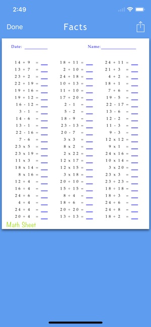 Math Practice Sheets(圖5)-速報App