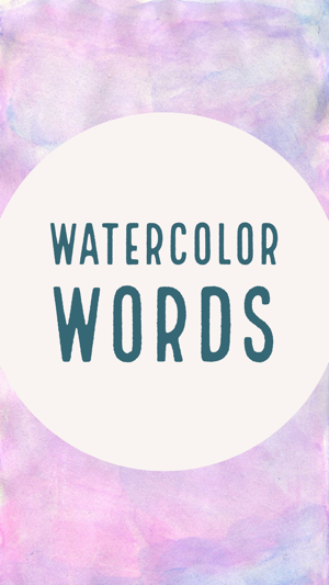 Watercolor Words Stickers