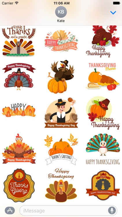 Thanksgiving Stickers Pack!