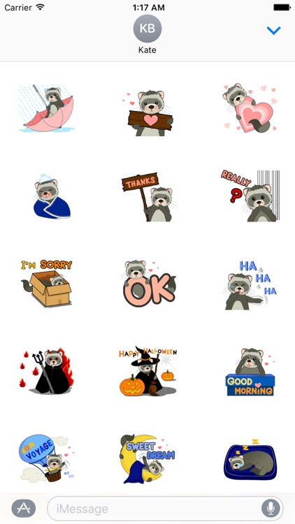 Adorable Ferret Emoji Sticker