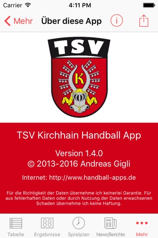 TSV Kirchhain 1886 e.V. Handball screenshot 4