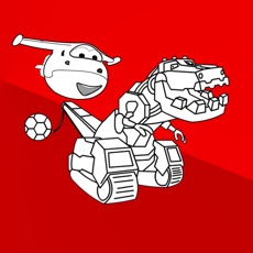 Activities of Dino Robot Coloring Book