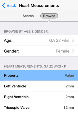 Pediatric Autopsy Measurements screenshot 2