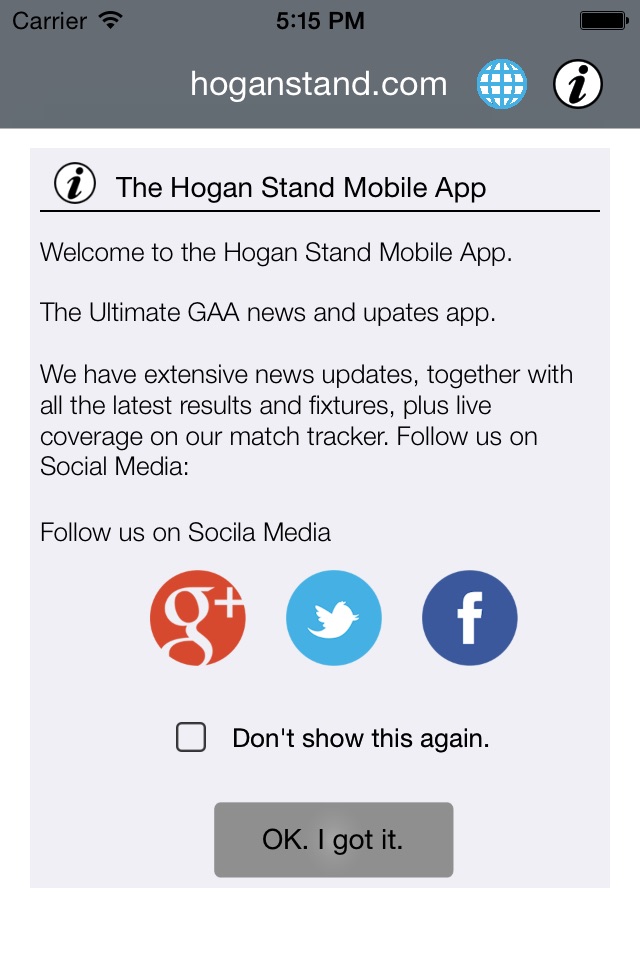 Hogan Stand - GAA news screenshot 2