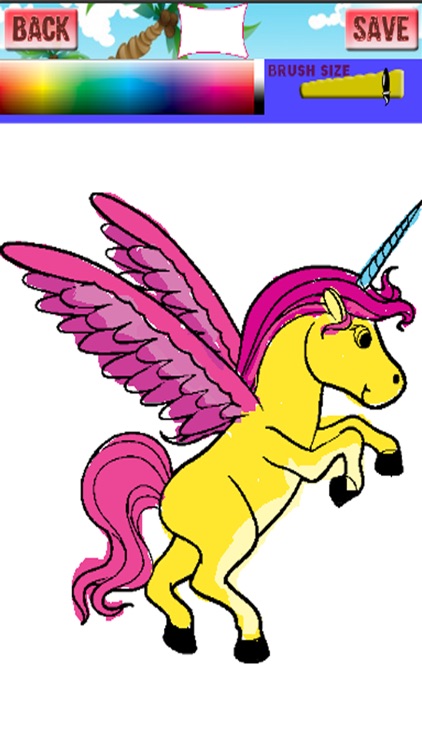 Paint Tiny Unicorn Games Coloring Pages