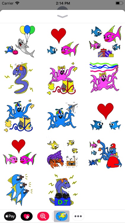 PartyFishLove Sticker Pack