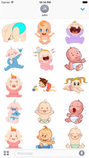 Cute Little Baby Boy And Girl Emoji Stickers(圖2)-速報App