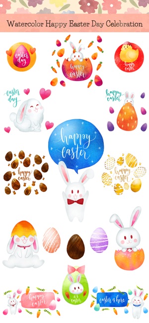 Watercolor Easter Day Stickers(圖1)-速報App