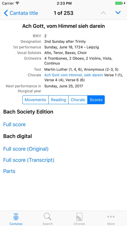 Cantatas screenshot-4