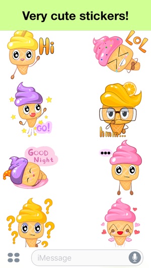 Ice cream - Very cute stickers(圖2)-速報App