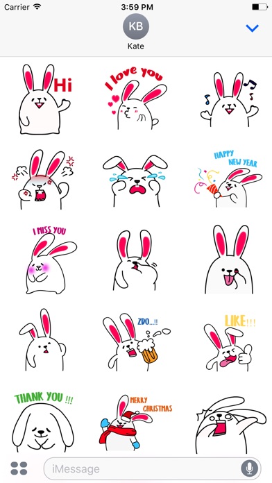 Lovely rabbit emoji screenshot 2