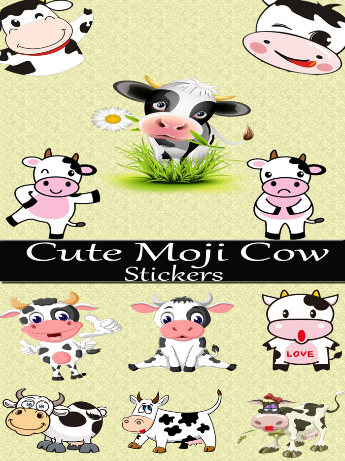 Moody Cow Stickers