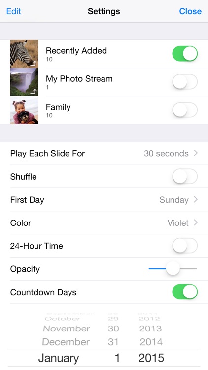 Photo Frame Calendar & Clock
